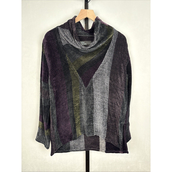 Barbara Holloway Sweaters - Barbara Holloway Fine Hand Weaving Chenille Cowl Sweater Fits Medium-Large Artsy